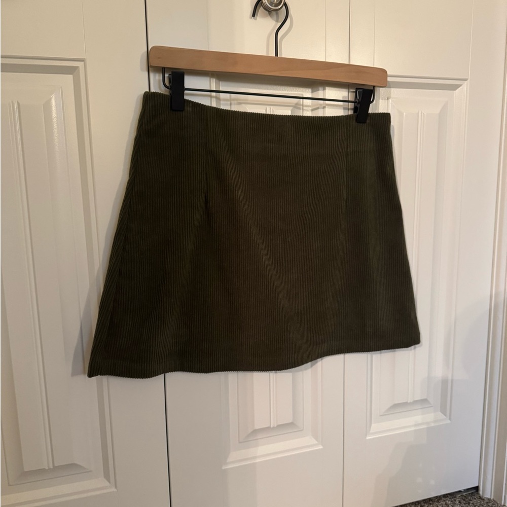Halara Olive Corduroy Mini Skort